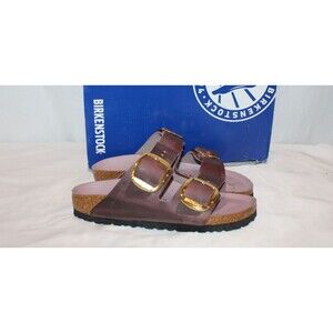Birkenstock Arizona Big Buckle Distressed Leather Narrow Fit Sandals EU 36